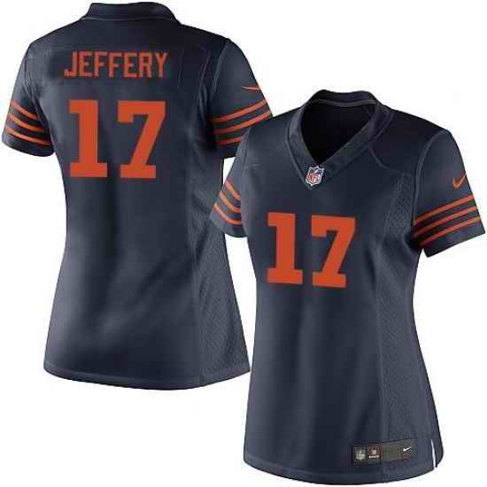 Nike NFL Chicago Bears #17 Alshon Jeffery Blue Women's Limited Alternate Jersey